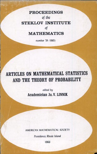 cover of Articles on mathematical statistics and the theory of probability
