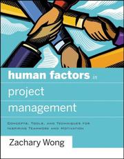 Cover of: Human Factors in Project Management by Zachary Wong