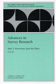 Cover of: Advances in Survey Research by Marc T. Braverman, Jana Kay Slater