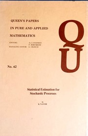 Cover of: Statistical estimation for stochastic processes by K. Nanthi, K. Nanthi