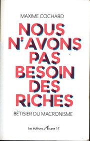 Cover of: Nous n'avons pas besoin des riches by Maxime Cochard