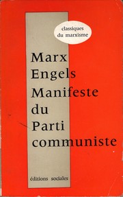 Cover of: Manifeste du Parti Communiste