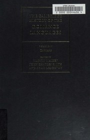 Cover of: The Cambridge History of the Romance Languages Vol. 2 by Martin Maiden, John Charles Smith, Nigel Vincent, Adam Ledgeway, Martin Maiden, John Charles Smith, Nigel Vincent, Adam Ledgeway