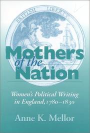 Cover of: Mothers of the Nation: Women's Political Writing in England, 1780-1830 (Women of Letters)