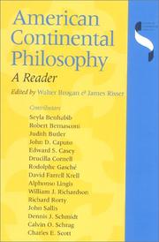 Cover of: American Continental Philosophy: A Reader (Studies in Continental Thought)