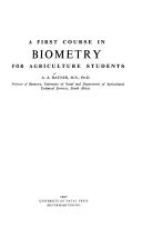 Cover of: A first course in biometry for agriculture students by Arthur Asquith Rayner, Arthur Asquith Rayner