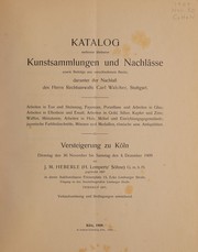 Cover of: Kunstsammlungen und Nachlässe