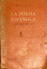 Cover of: La poesía española contemporánea by Max Aub, Max Aub