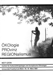 Cover of: ÖKOlogie, PROvinz, REGIONalismus