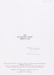 1990 Dry Creek-West Placer community plan by Placer County (Calif.). Planning Division