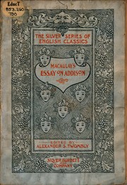Cover of: Macaulay's essay on Addision