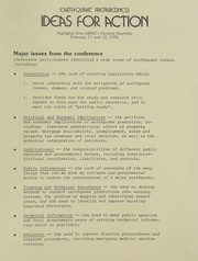 Cover of: Earthquake preparedness, ideas for action: highlights from ABAG's General Assembly, February 11 and 12, 1976
