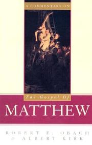 Cover of A Commentary on the Gospel of Matthew by albert kirk,robert e. obach