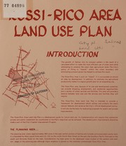 Cover of: Rossi-Rico area land use plan