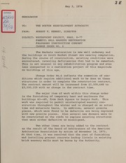 Waterfront project, mass. R-77, Faneuil Hall markets restoration, falzarano construction company, change order no. 6. by Boston Redevelopment Authority