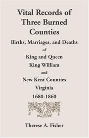 Cover of: Vital records of three burned counties by Therese A. Fisher