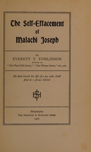 Cover of: The self-effacement of Malachi Joseph