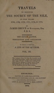 Cover of: Travels to discover the source of the Nile, in the years 1768, 1769, 1770, 1771, 1772 and 1773