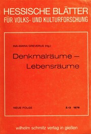 Cover of: Denkmalräume, Lebensräume