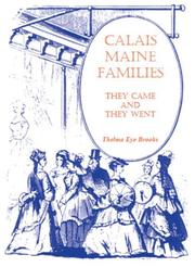 Calais, Maine families by Thelma Eye Brooks