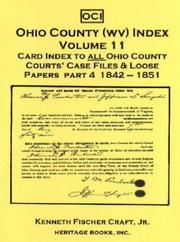 Cover of: Ohio County (WV) index: index to county court order books, 1777-1881