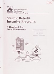 Cover of: Seismic retrofit incentive programs: a handbook for local governments