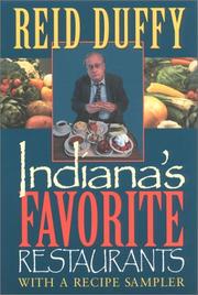 Cover of: Indiana's Favorite Restaurants: With a Recipe Sampler