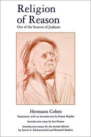 Cover of: Religion of Reason by Hermann Cohen