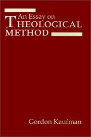Cover of: An Essay on Theological Method (Reflection and Theory in the Study of Religion)