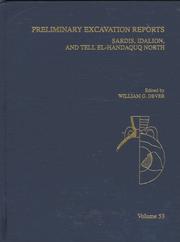 Cover of: Preliminary excavation reports--Sardis, Idalion, and Tell el-Handaquq North by edited by William G. Dever.
