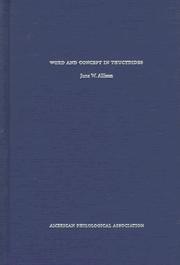 Cover of: Word and concept in Thucydides