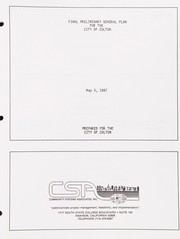 Final preliminary general plan for the city of Colton by Colton (Calif.)