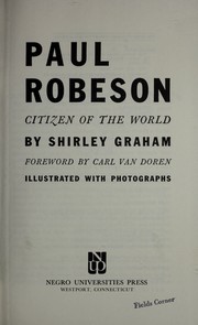 Cover of: Paul Robeson: Citizen of the World