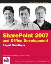 Cover of: SharePoint 2007 and Office development expert solutions by Randy Holloway, Randy Holloway, Andrej Kyselica, Steve Caravajal, Randy Holloway