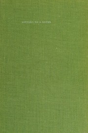 Cover of: Letters to a sister