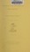 Cover of: Critical and historical essays