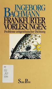 Cover of: Frankfurter Vorlesungen: Probleme zeitgenössischer Dichtung