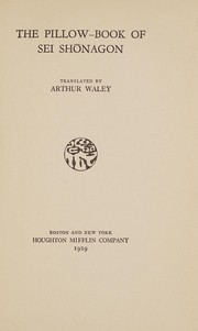 Cover of: The pillow-book of Sei Shōnagon