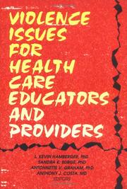 Cover of: Violence issues for health care educators and providers