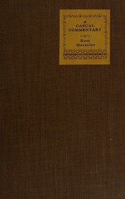 Cover of: A casual commentary