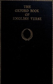 Cover of: The Oxford book of English verse, 1250-1900 by Arthur Quiller-Couch