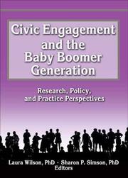 Cover of: Civic engagement and the baby boomer generation: research, policy, and practice perspectives