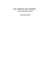 Cover of: No Prices No Games!: Four Economic Models