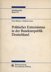 Cover of Politischer Extremismus in der Bundesrepublik Deutschland