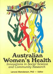 Cover of: Australian Women's Health: Innovations in Social Science and Community Research