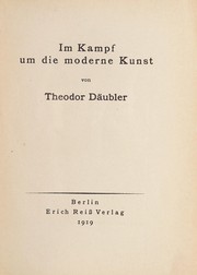 Cover of: Im Kampf um die moderne Kunst