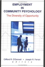 Cover of: Employment in Community Psychology: The Diversity of Opportunity