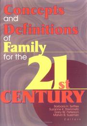Cover of: Concepts and definitions of family for the 21st century by Barbara H. Settles ... [et al.] editors.