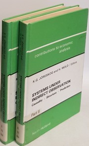 Cover of: Systems under indirect observation by K. G. Jöreskog, Herman O. A. Wold