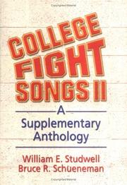 Cover of: College Fight Songs II: A Supplementary Anthology